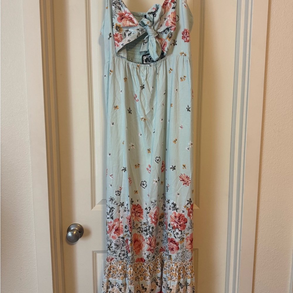 Floral Sleeveless Maxi Dress - Multicolor